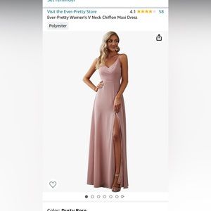 Dusty rose bridesmaid dress from ever-pretty.